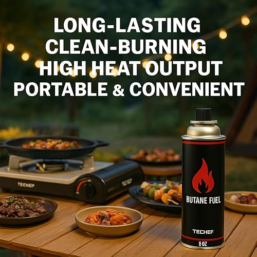 Miniatura 2 de COOKKING Paquete de 4 cilindros de combustible de butano de 8 onzas con sistema de seguridad dual para estufa de gas portátil, estufas de