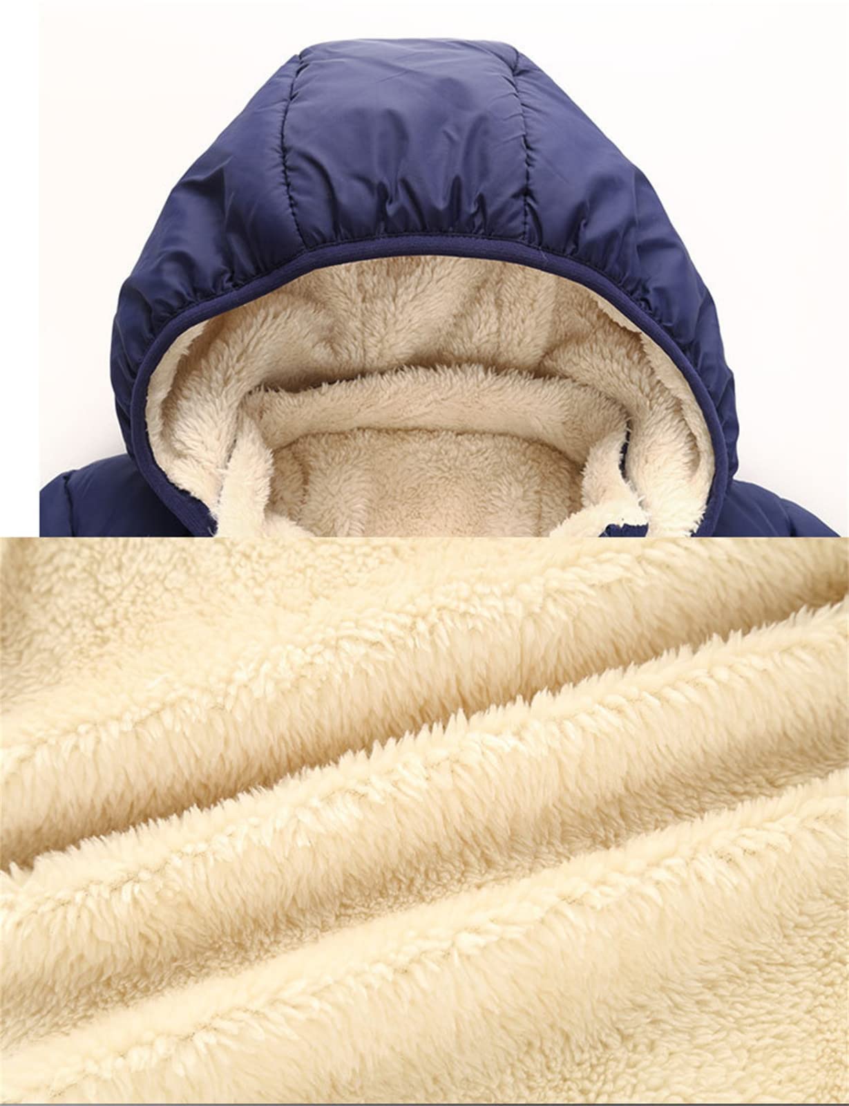 Generisch Doudoune garçon bébé garçon solide hiver manteau à capuche veste épaisse chaude vêtements d'extérieur vêtements tenues bébé jogging garçon
