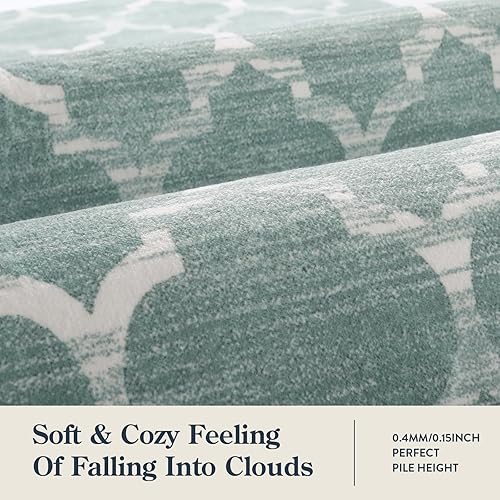 Miniatura 8 de Lahome - Tapete marroquí  (2' x 3'), de lana sintética, antideslizante. Alfombra de suelo para entrada de dormitorios, cuarto de lavado, decoración