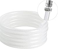 Vista 3 de Tubo de vinilo de plástico de manguera trenzada transparente de 5/8 pulgadas de diámetro interior x 7/8 pulgadas de diámetro exterior de 50 pies