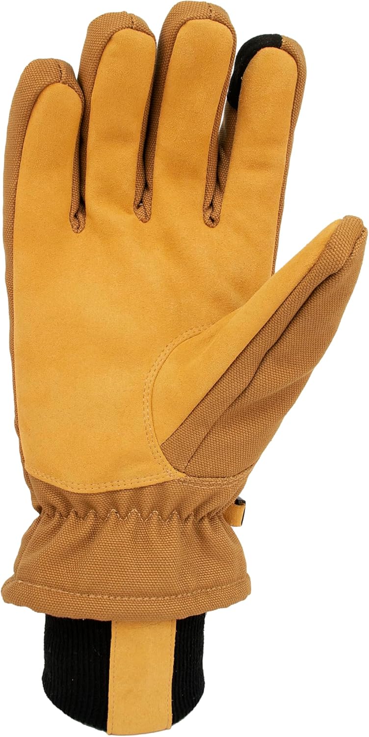 Carhartt Men's GL0781M Insulated Duck/Synthetic Leather Knit Cuff Glove - Image 2