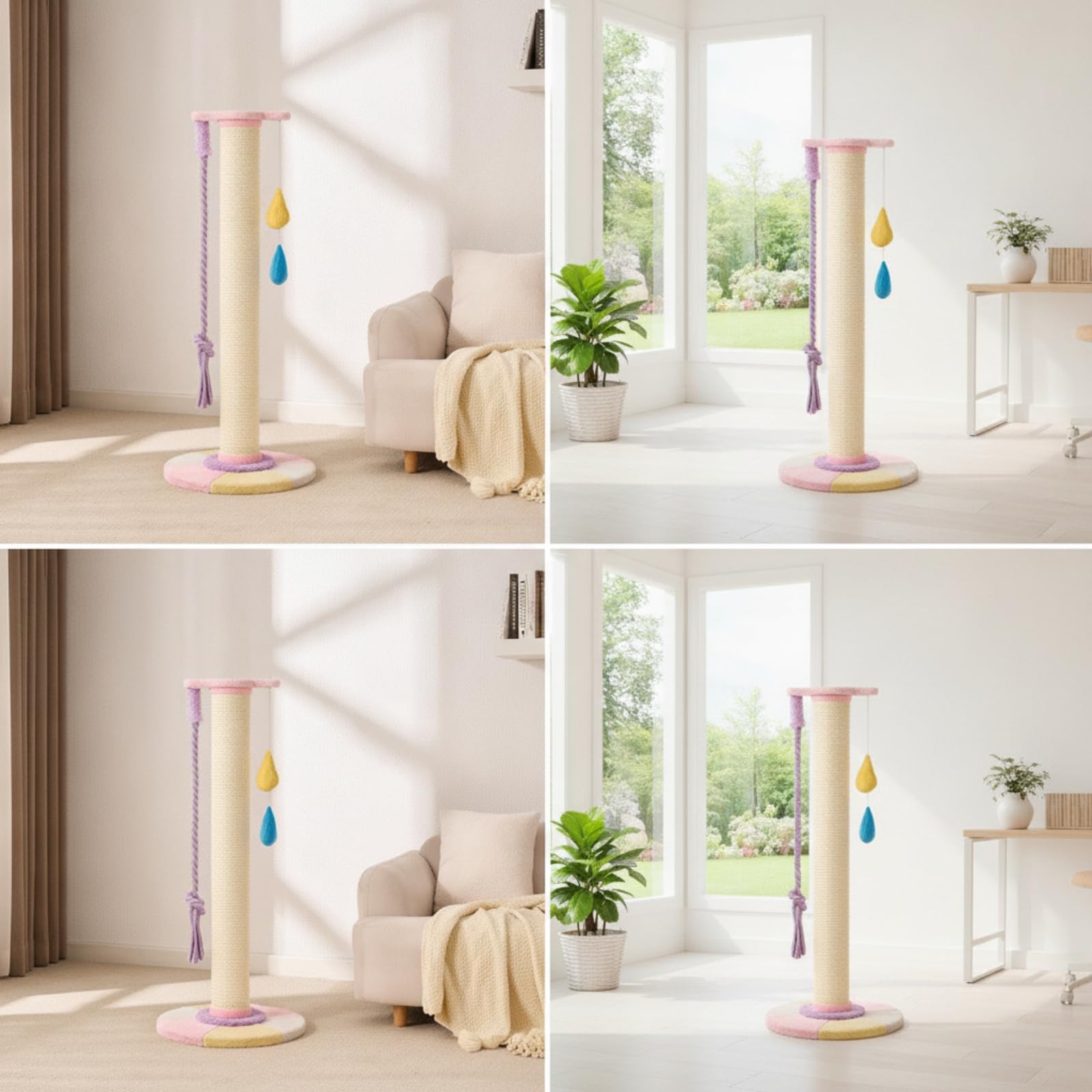 Colcolo Griffoir Vertical Gain Place | Hauteur 108 Cm, Antidérapant, Arbre, pr Intérieur, Rose