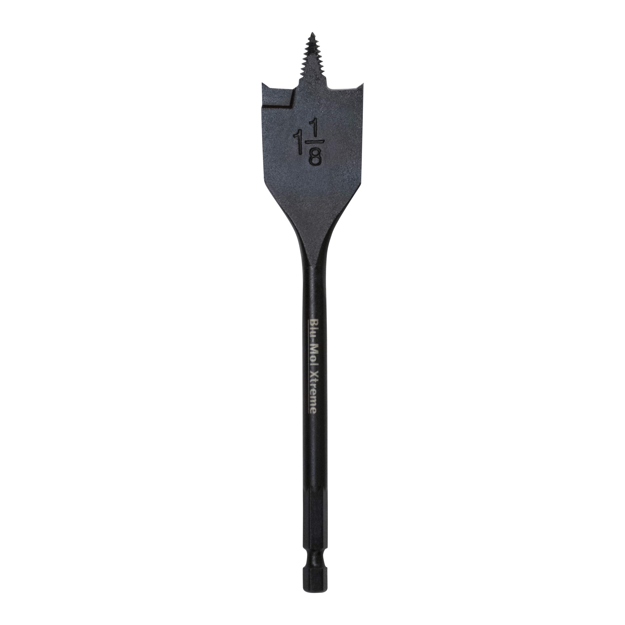 Disston 1 1/8" Threaded Spade Bit 10X Faster than standard spade bit, 6" long, E0102688