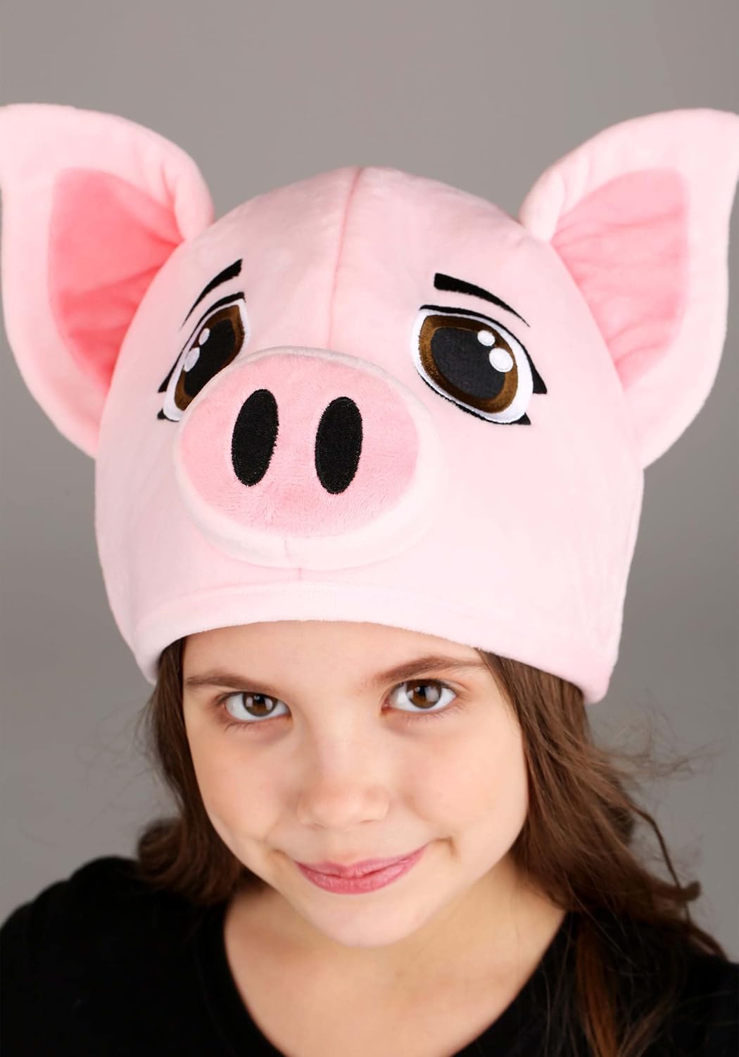 Plush Hat of a Pig - Adjustable Fit Animal Costume Hat