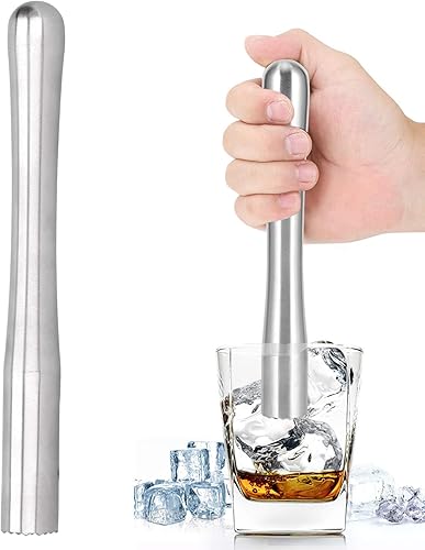 Miniatura 4 de Muddler para cócteles, de acero inoxidable de 8 y 9 pulgadas y cuchara mezcladora para el hogar, para bolsa de herramientas para el hogar para hacer