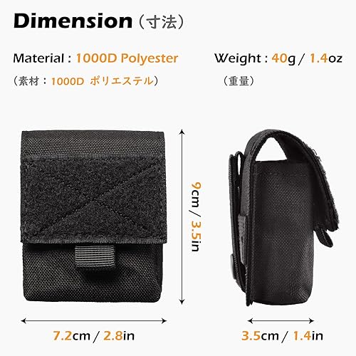 Miniatura 2 de TRIWONDER Funda universal de nailon de 0.354 in para cargador MOLLE doble triple pistola, soporte de accesorios para bolsa táctica (pistola triple,