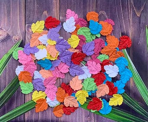 Miniatura 4 de 100 piezas de hojas de helecho de papel de morera de 1.378 x 1.181in, manualidades, álbumes de recortes, boda, bricolaje, suministros de