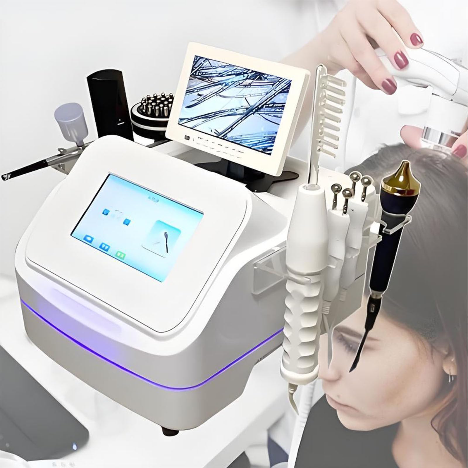 Haar-Haut-Analysegerät,Hautdiagnose-Haaranalysegerät,Kopfhaut-Detektor-Mikroskop für Haarfollikeltests Und Hautanalyse für Die Kopfhaut,für Den Gebrauch Zu Im Schönheitssalon