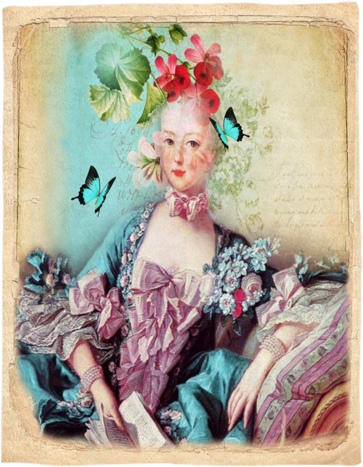 Cllym Throw Blanket Madame Butterfly Throw Blanket Warm Microfiber Blanket Blankets For Beds Home Decor