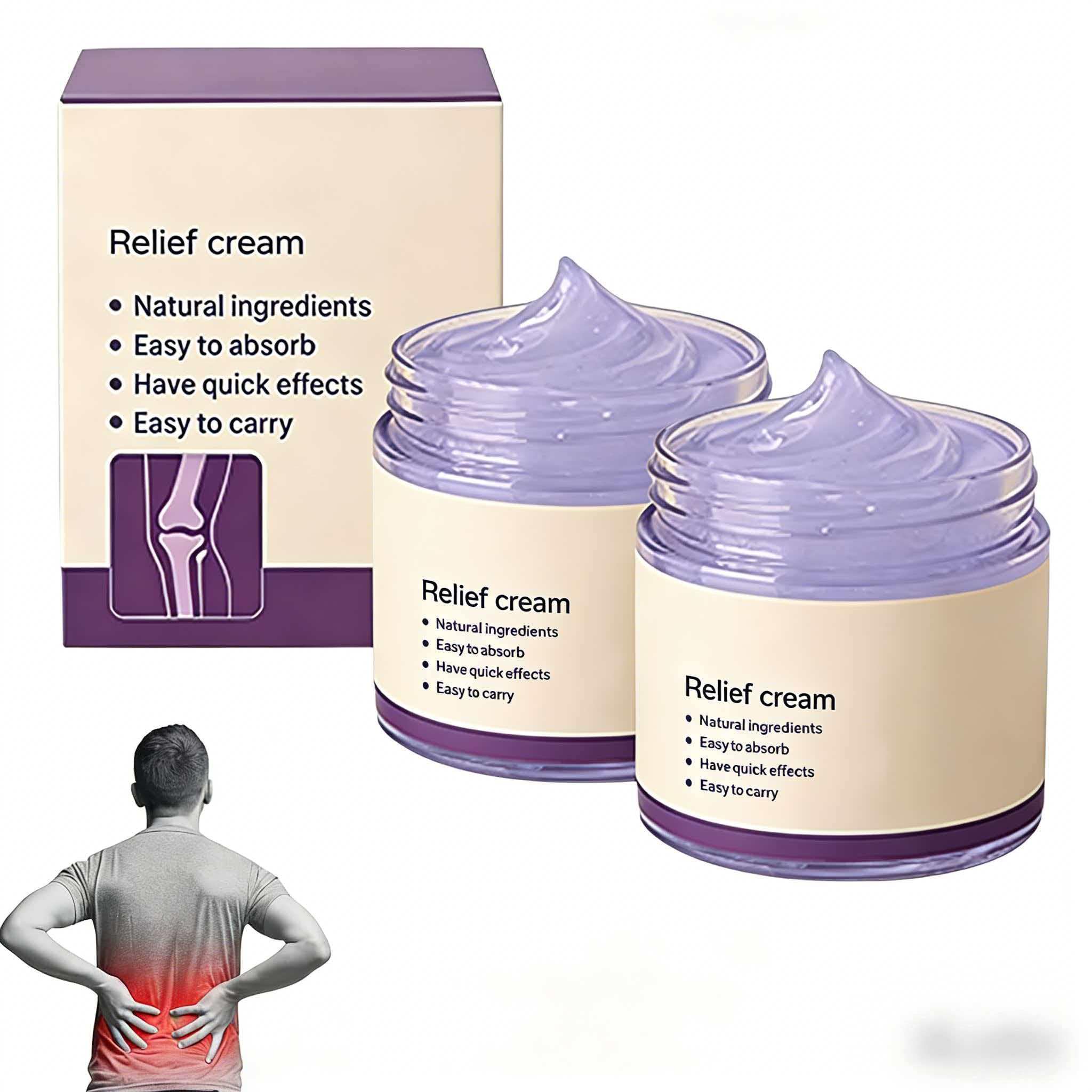 Gel de massage apaisant pour les articulations Flexbalm, pour le dos, les genoux, les mains, la nuque, les pieds, tous types de peau,2PCS