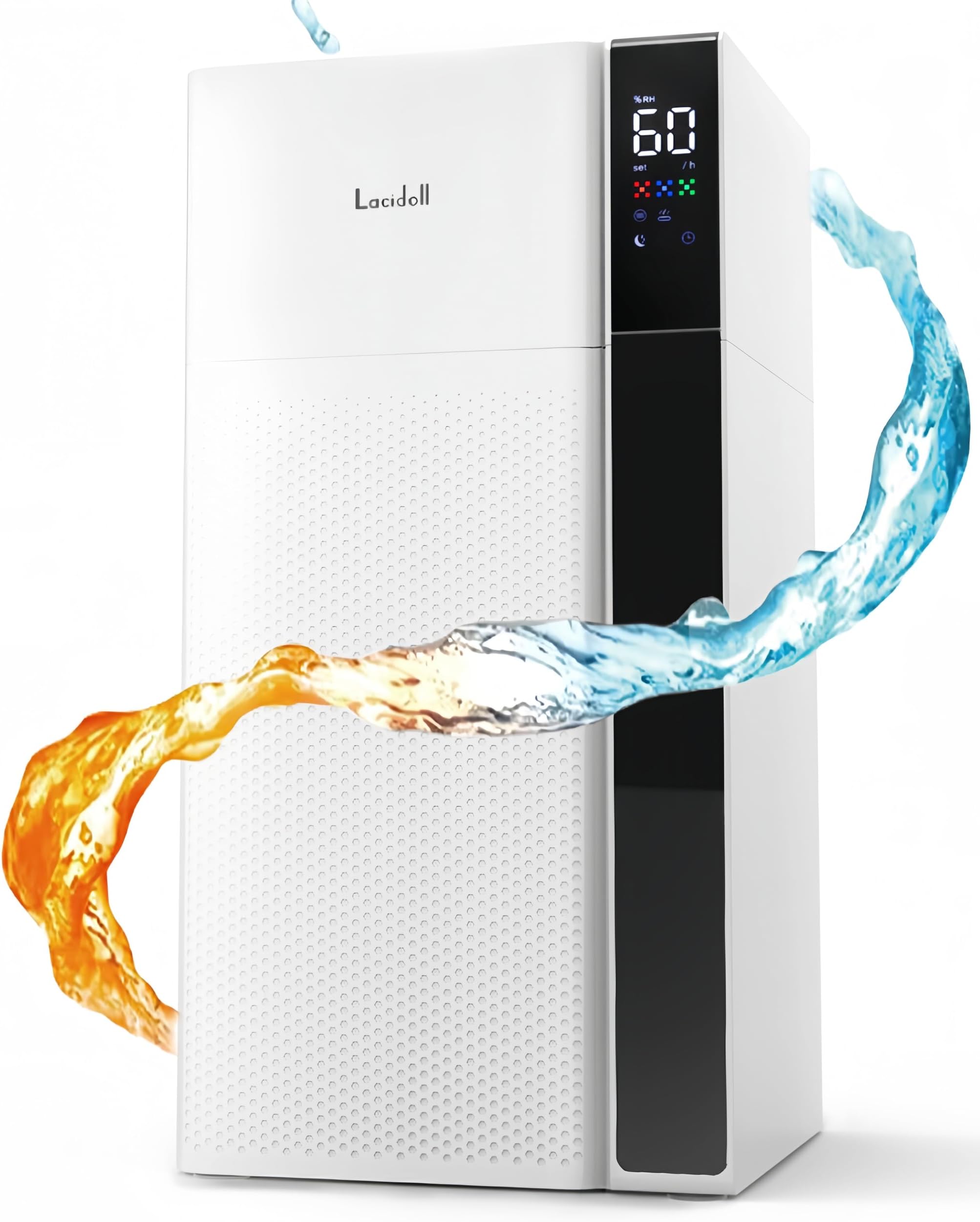 Warm and Cool Mist Humidifier Large Room, 5.3Gal/20L Room Humidifiers for Home, Quickly & Evenly Humidify Whole House, Top Fill, Dual Mist Nozzles and Atomizers, Baby Office Plants, White