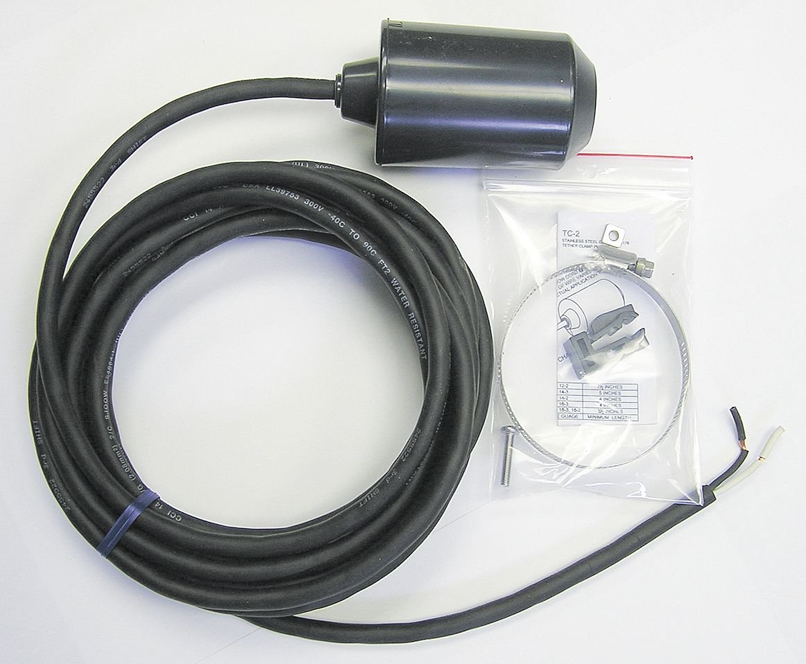 Float Switch, 2 HP, 115/230V, Cord 20 Ft