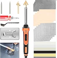 Vista 1 de Soldador de plástico – Kit de soldadura de plástico de 100 W pistola de soldadura con 56 varillas de soldadura, herramienta profesional de Rojo