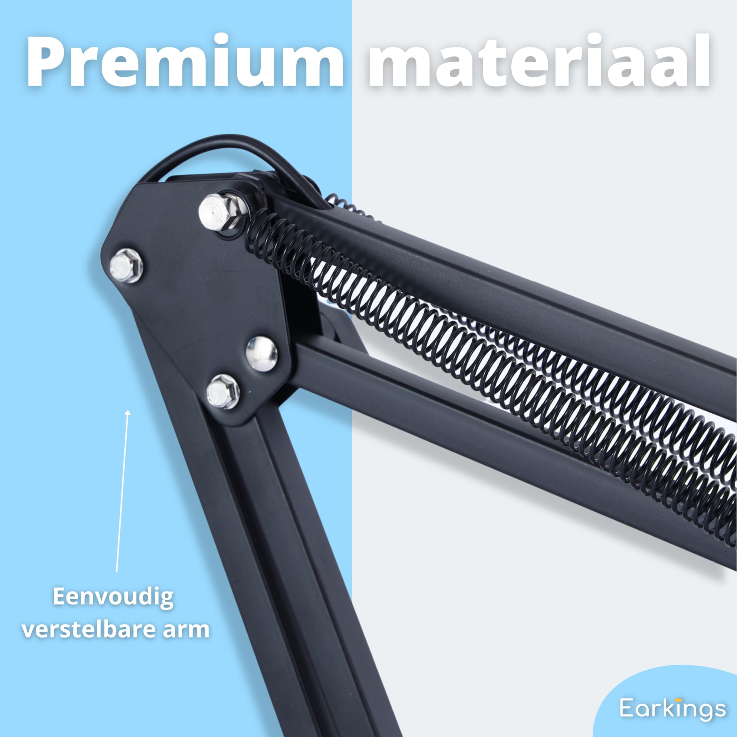 Vergrößerungslampe mit LED-Beleuchtung und Tischklemme - Lupe vergrößert 3X bis 10x und ist um 360 Grad drehbar