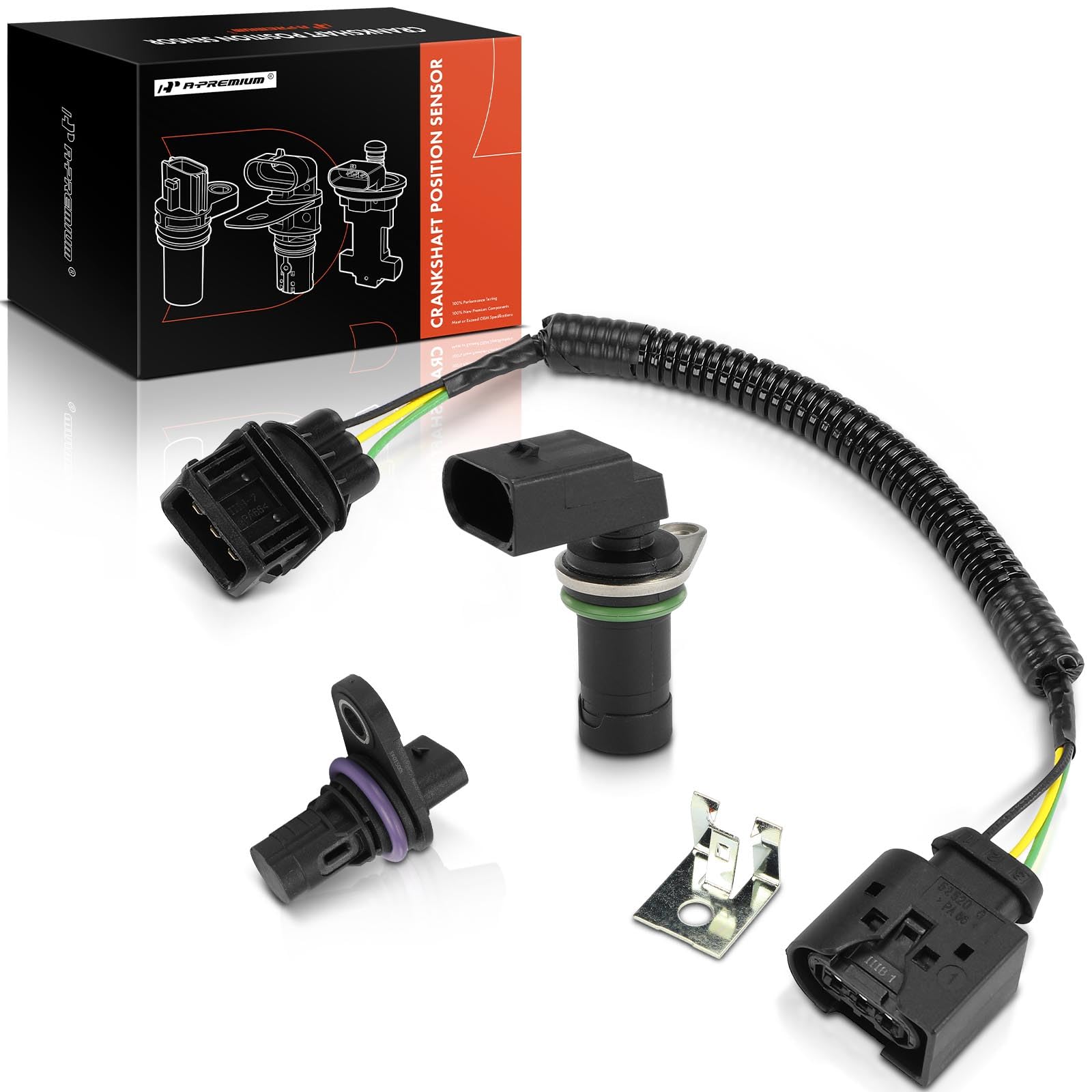 Photo 1 of A-Premium 2-PC Engine Camshaft Crankshaft Position Sensors Compatible with Land Rover Freelander 2002 2003 2004 2005, Replace# NSC000310L