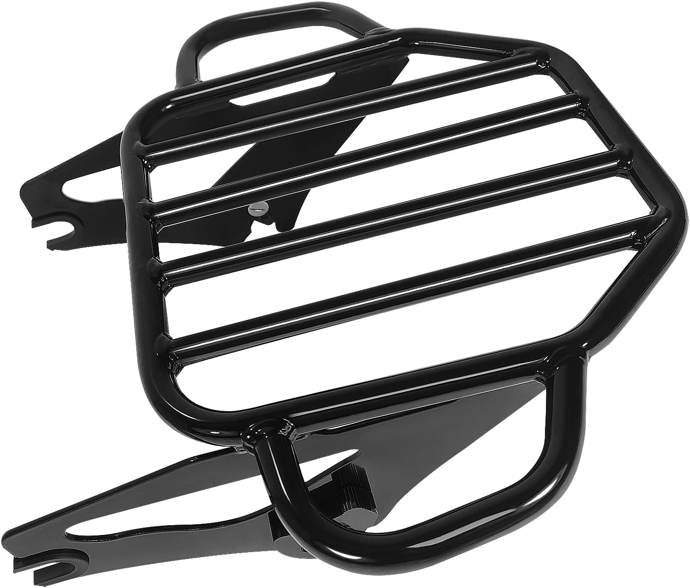 Gloss Black Detachable Two-Up Luggage Rack 2-Up Motorcycle Rear Mounting Rack Fit for Harley Davidson Touring Models 2009-2024 Street Glide Road Glide Electra Glide Road King
