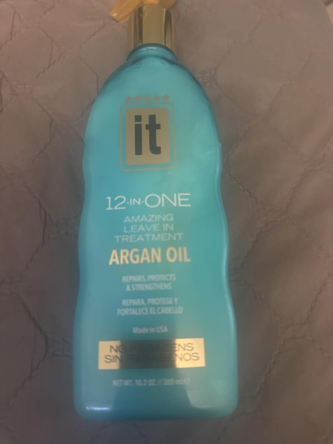 12-in-One Amazing Leave-In Hair Treatment – 2 Pack - Conditioner Spray Strengthens and Protects Dry & Damaged Hair - IT 12-in-One - No Parabens (Argan Oil)