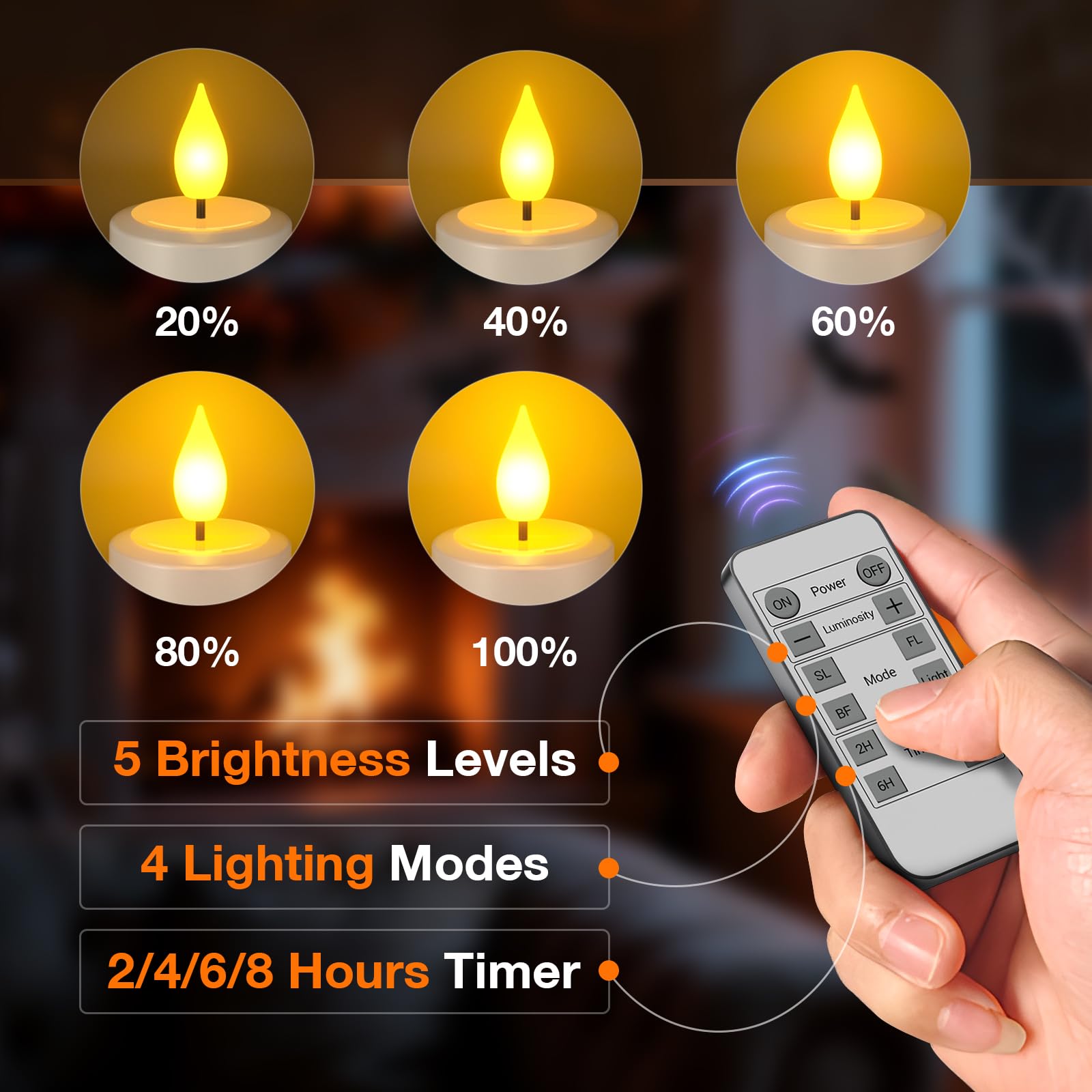 PChero LED Teelichter Wiederaufladbar mit USB-C Ladestation & Fernbedienung | 12er Teelichter LED Aufladbar Elektrische Kerzen Flackernd mit Timerfunktion, Dimmbar, 2 Std. Ladezeit, 60-160 Std. Laufzeit