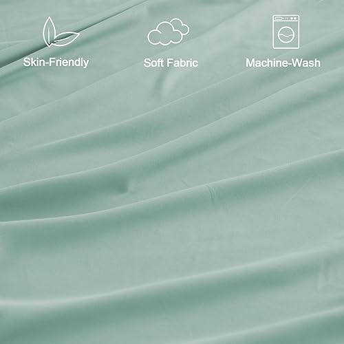 Vista 23 de SPRINGSPIRIT Juego de sábanas para cuna de 30 x 75 x 9 pulgadas, 4 piezas (paquete de 2), sábanas bajeras de tamaño cuna con cama individual