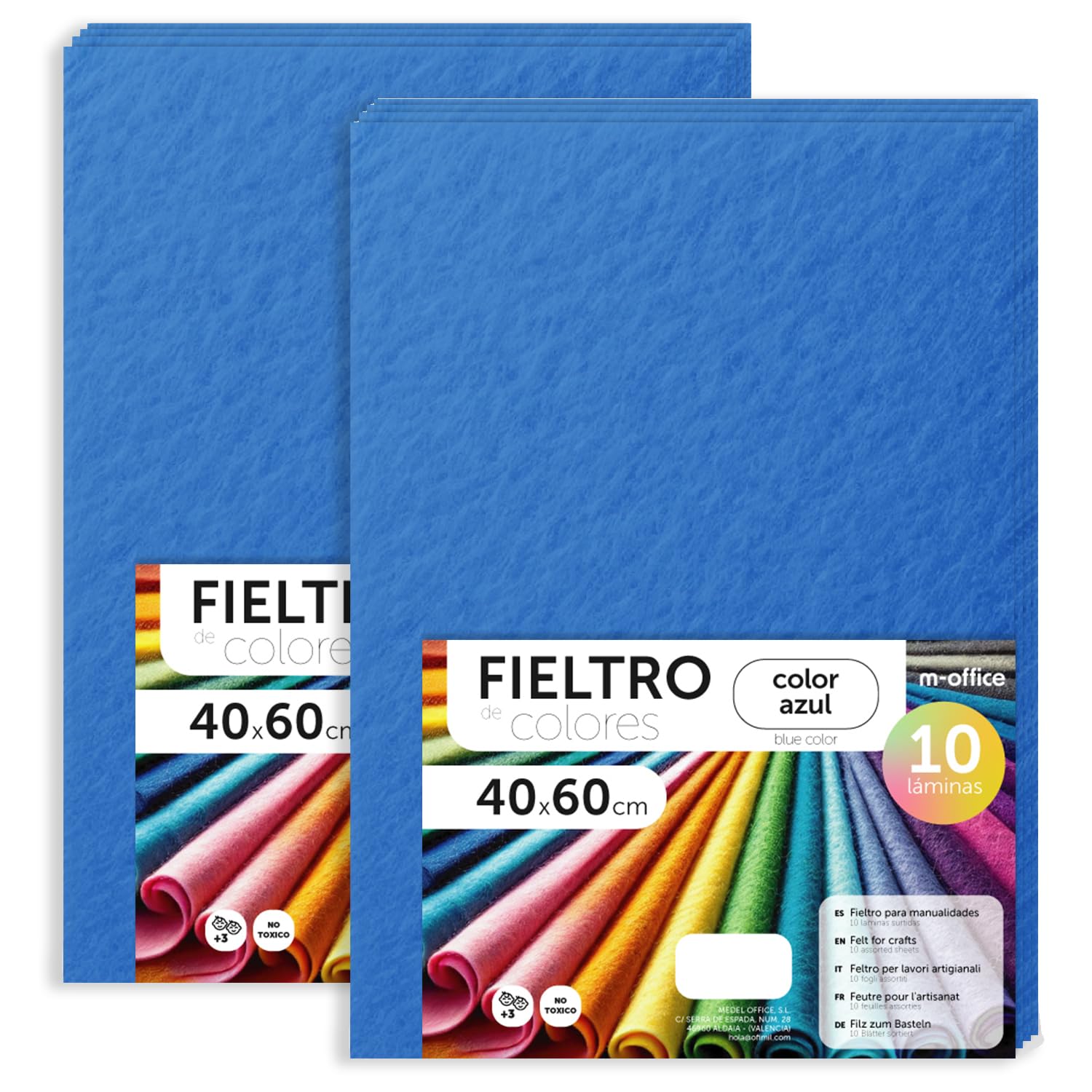 Fieltro para Manualidades, Fieltro de Colores, Suave y Flexible, Material para Costura, Telas Patchwork, Ideal para proyectos DIY, artesanía o decoración, 20x30cm - m-office (rojo, 10 uds) — view 126