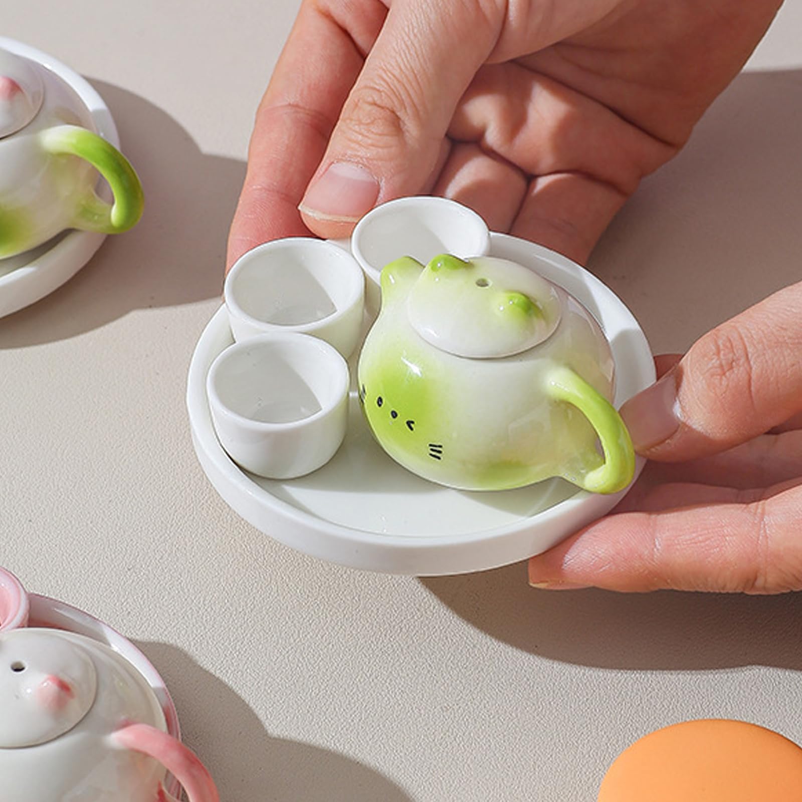 Amazon.co.jp: ミニチュア ティー ポット セット 家庭用 小さな