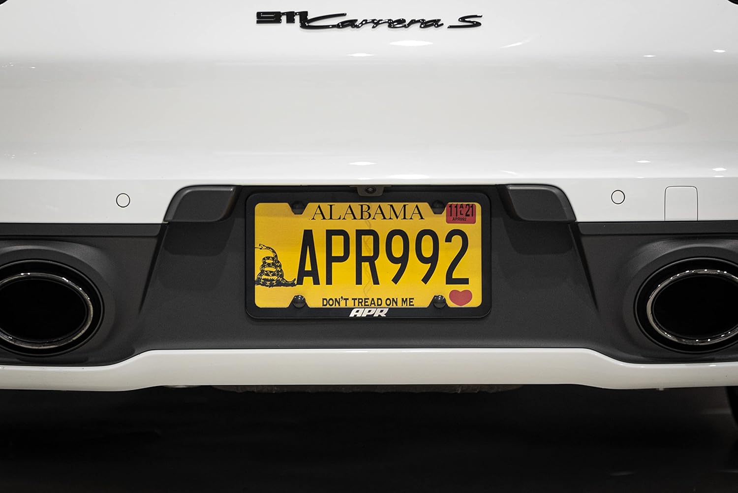 APR A1000013 License Plate Frame Black Slim