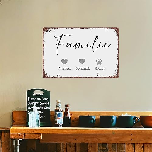 Miniatura 5 de SXUZUSF Family Idea Family Picture Poster Retro Tin Metal Sign For Home Room Hallway Bathroom Office Wall Decoration Size Is 12x8 Inch