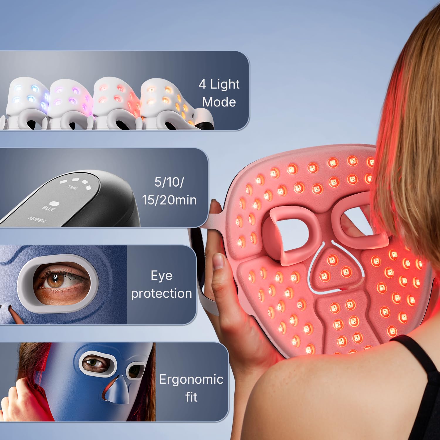 Amazon.com: Hello Face Red Light Therapy for Face, 280 LEDs