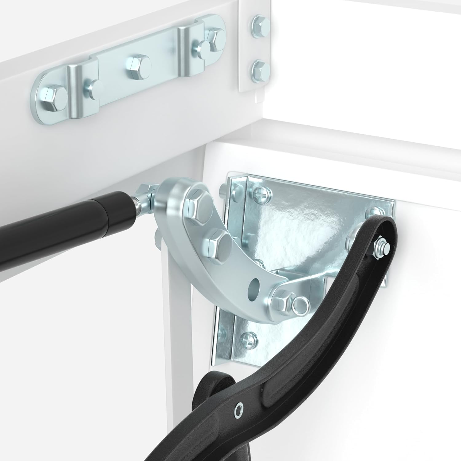 12 Steps Attic Ceiling Wall Pull Down Ladder w/Pull Rod, Folding Loft Stairs,39.4" * 27.6" Opening Size, 660LB Load Capacity, Pull Down System Attic Ladder,Telescopic Pulldown Stairs