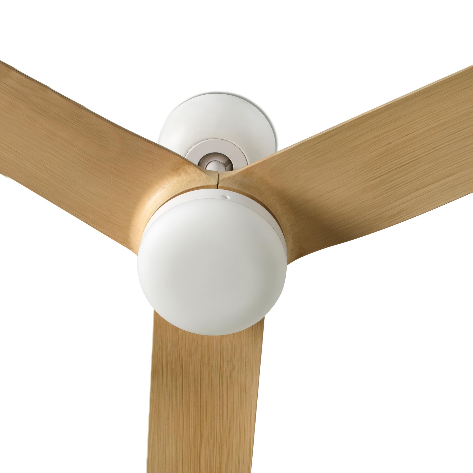 33816-20 PUNT LED Ventilatore da soffitto bianco/legno chiaro con motore DC, Faro Barcelona