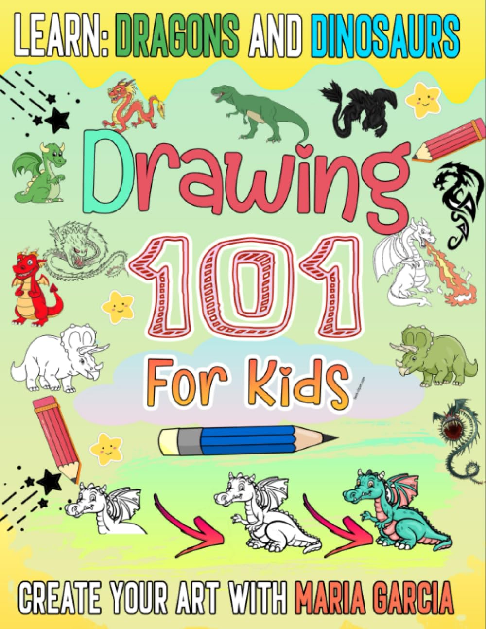 How to draw 101 dinosaurs and dragons: Dive into the world of drawing huge creatures with our 101 Dinosaur and Dragon Drawing Tutorials.