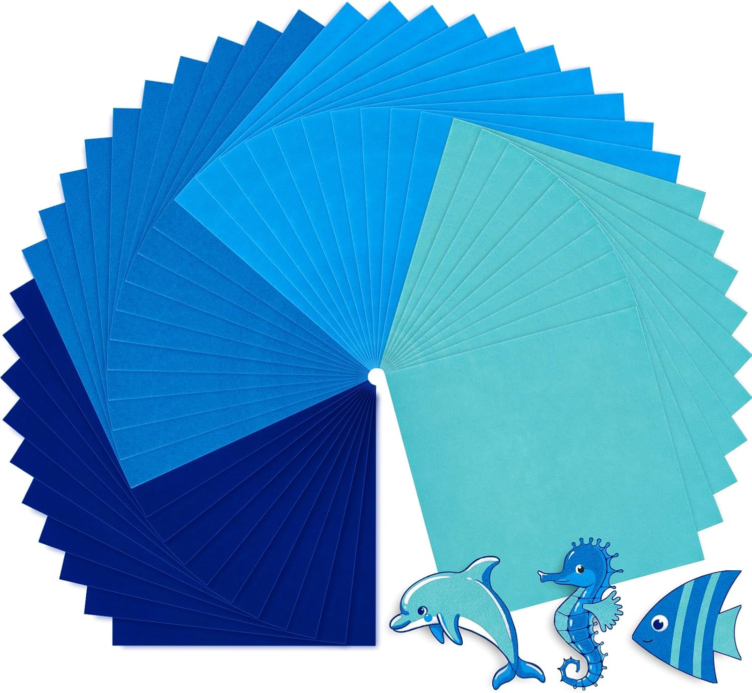 Whaline 40Pcs Felt Fabric Sheets 4 Colors Soft Thick