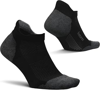 Feetures Elite Max Cushion No Show Tab - Running Socks for Men & Women, Athletic Compression Socks, Moisture Wicking
