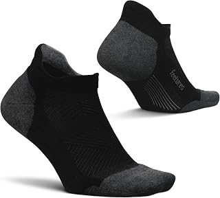 Feetures Elite Max Cushion No Show Tab Ankle Socks - Sport Sock with Targeted Compression