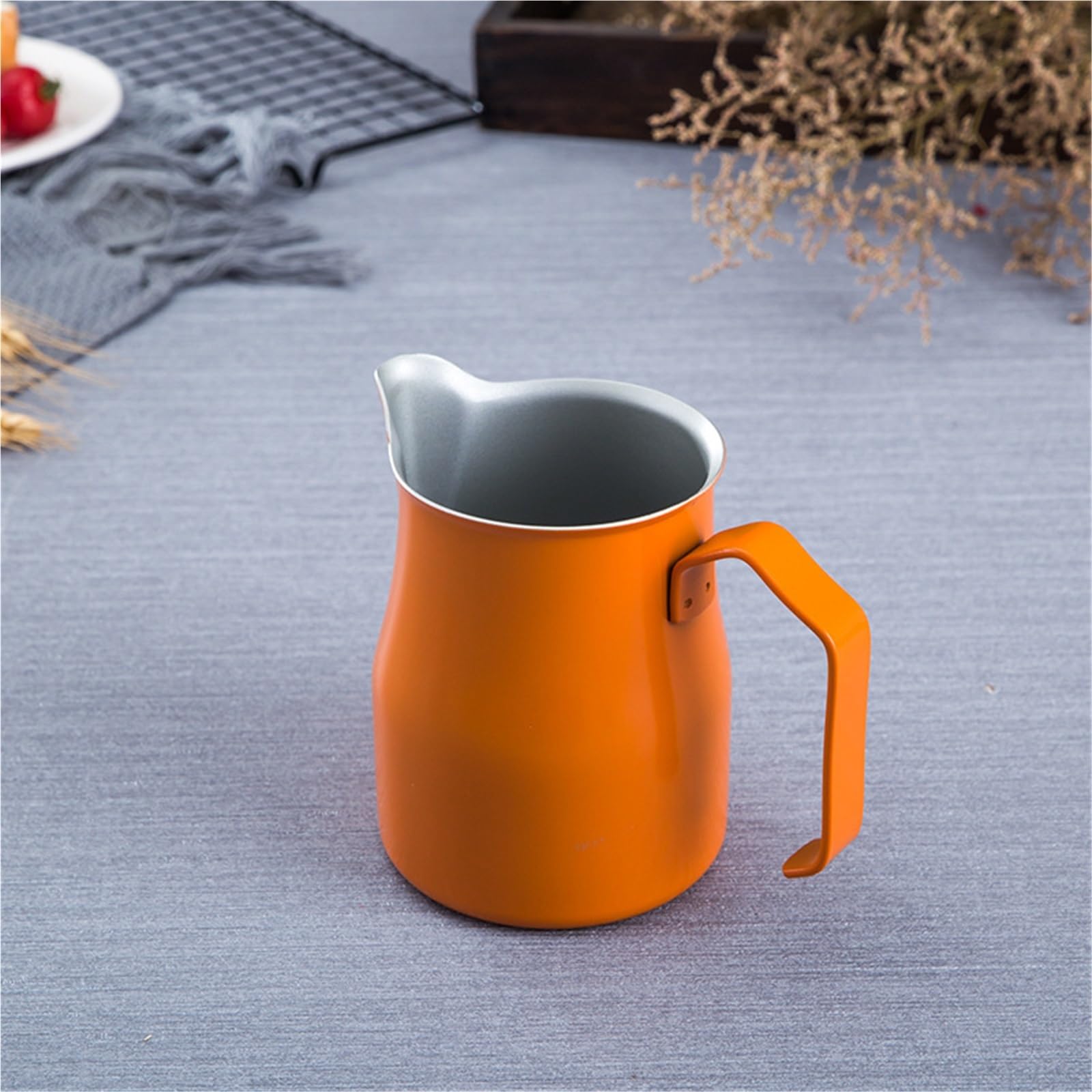 Jarra de espuma de leche de acero inoxidable, 2 uds., for café, hervidor de café, taza de espuma de leche humeante, perfecta for Latte Art Para café(Blue,500ml)
