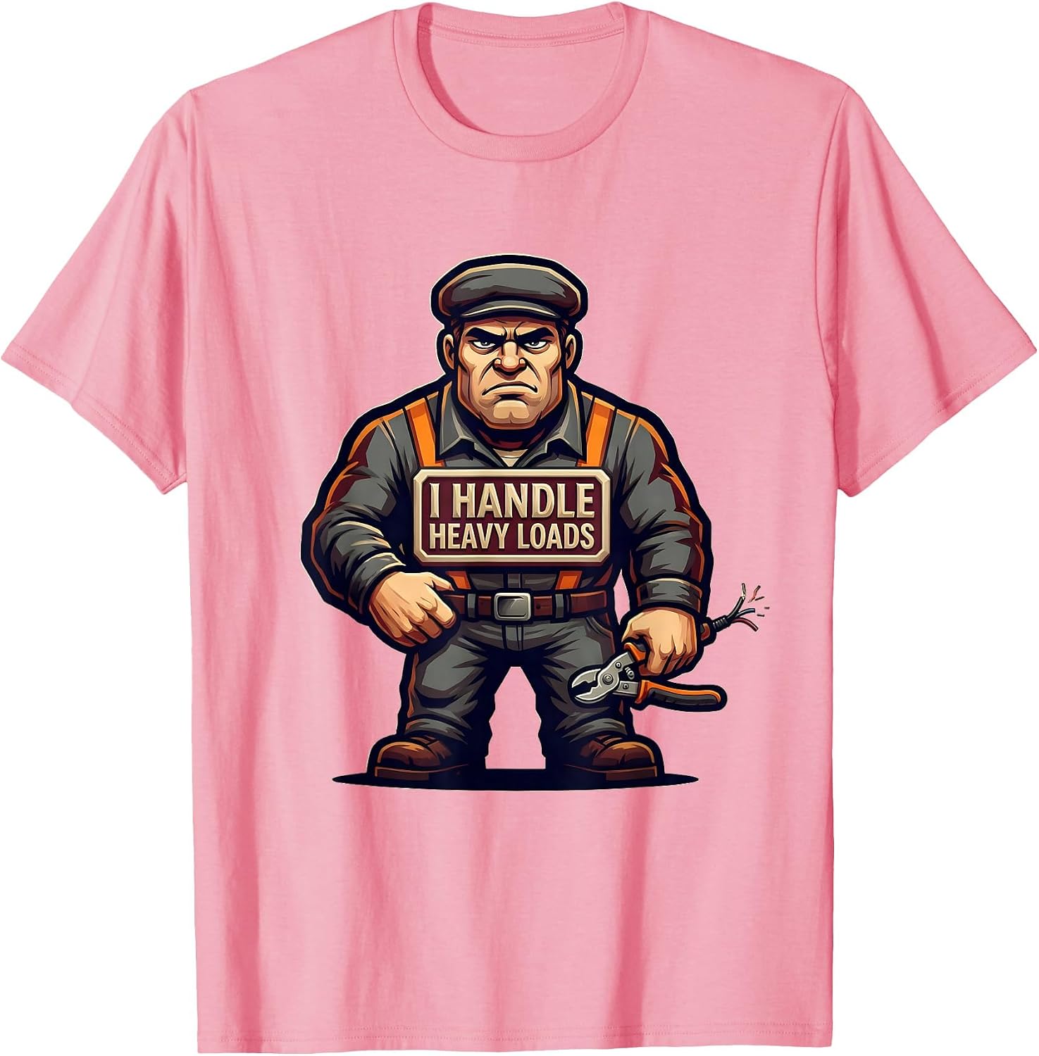 Men's I Handle Heavy Loads Funny Electrician Engineer Sarcastic T-Shirt image 4