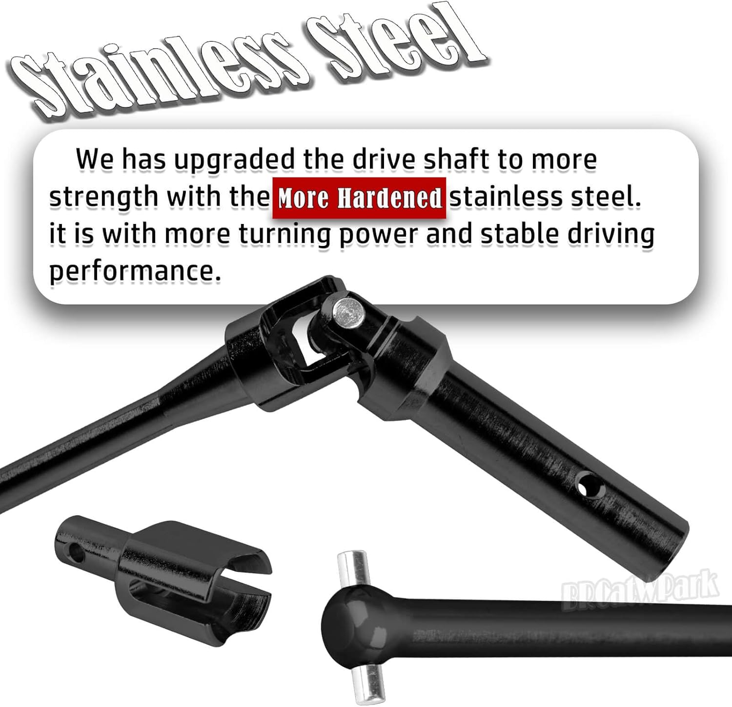 RC Drive Shaft Axles & Diff Outdrive Upgrades Part for 1/5 KRATON 8S BLX/Outcast 8S BLX,4PCS Front Rear CVD Driveshaft w/Wheel Hex Nuts Hop Ups,Black & Titanium