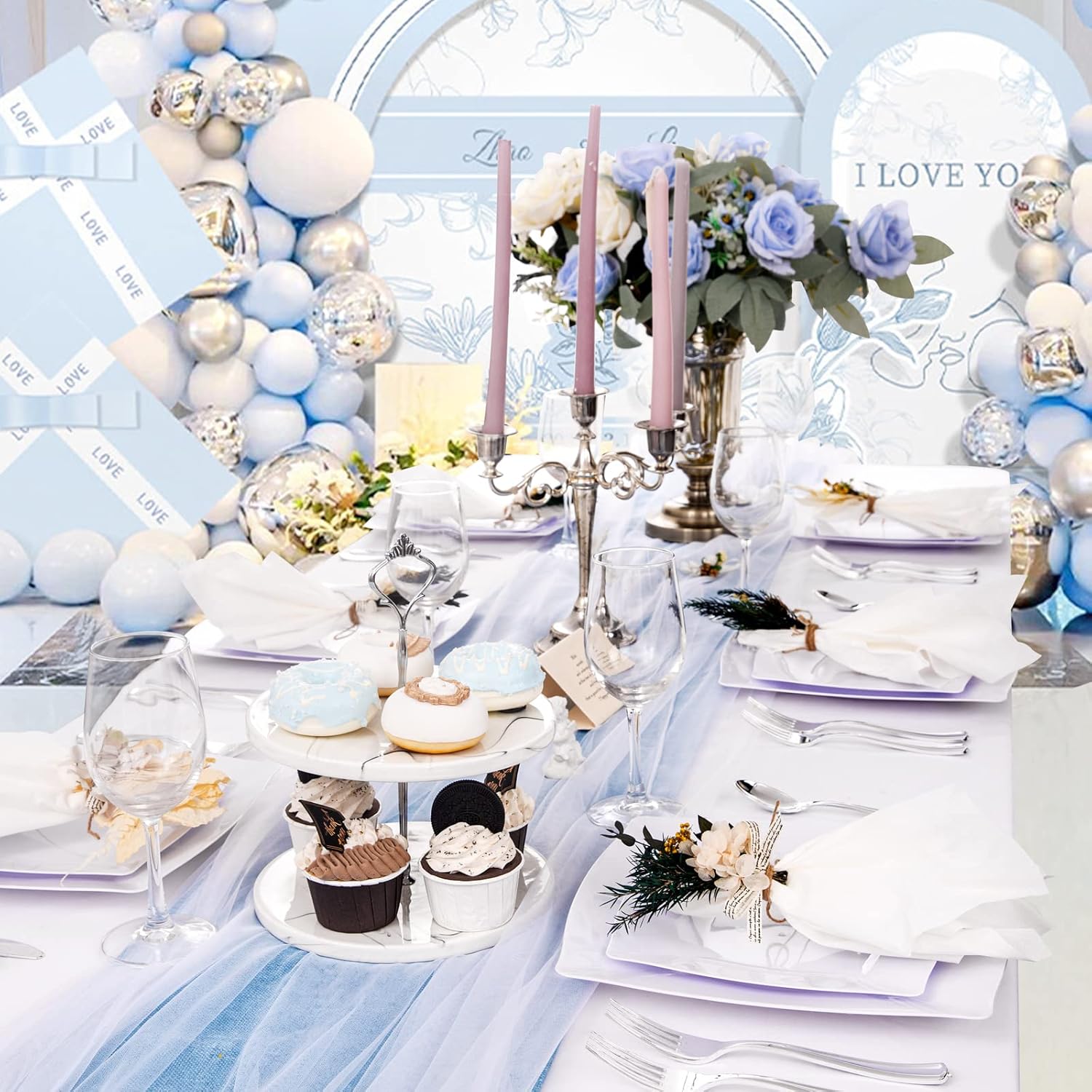 Morejoy 60 Pcs White Square Plastic Plates - White Disposable Dinner Plates 10.5" - Premium Appetizer Plate - Dessert/Salad Plate 9“ for Wedding & Birthday & Party - Image 7