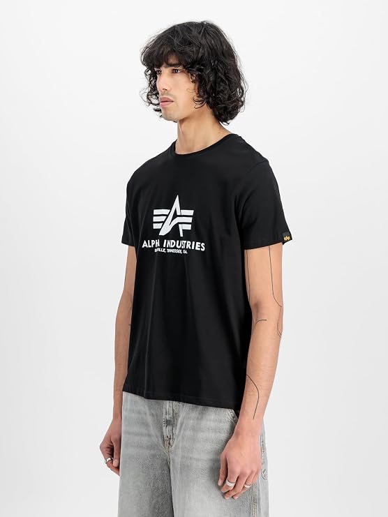Alpha Industries Men's Basic Big Logo T-Shirt Pack of 2