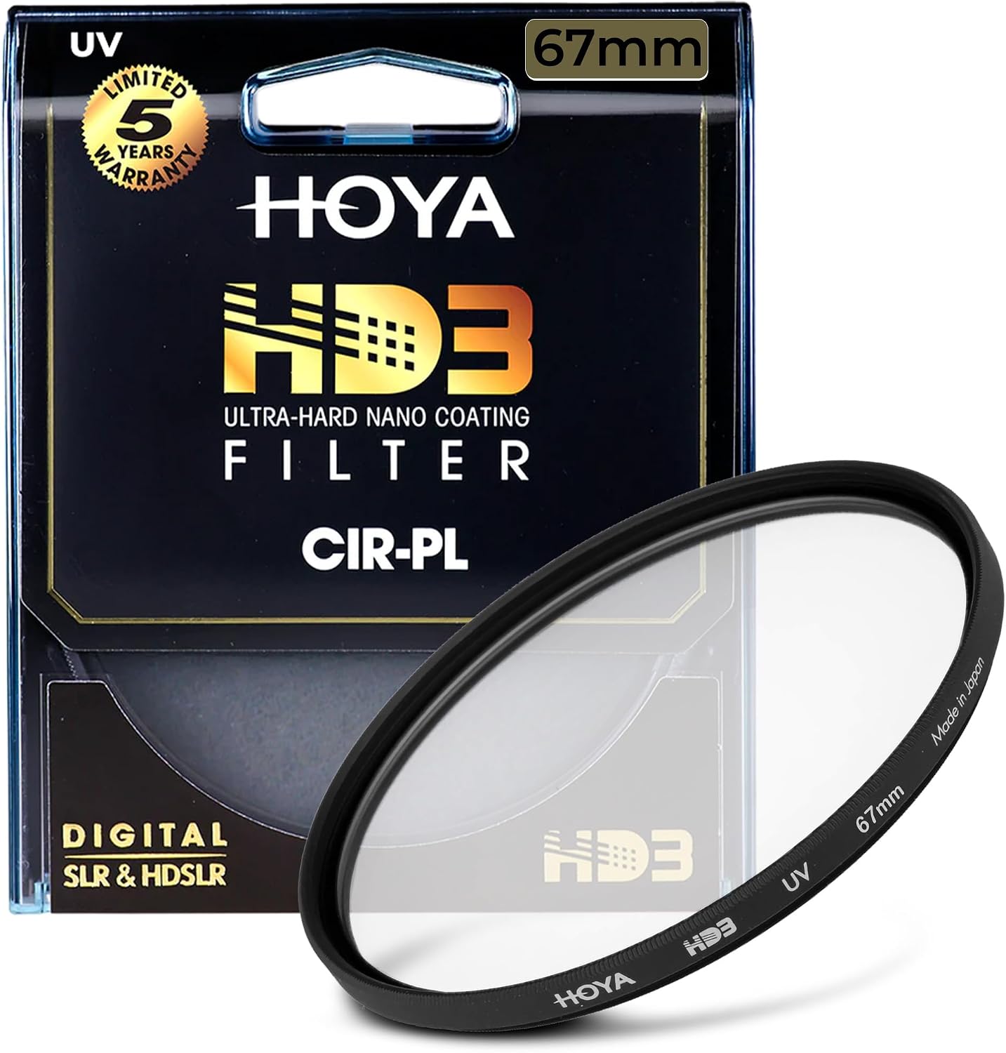 Filtro Protector UV Hoya HD3 67mm con Nano Recubrimiento