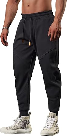 FIRSTGYM Mens Sweatpant Tapered Jogger Active Training Pants for Workout