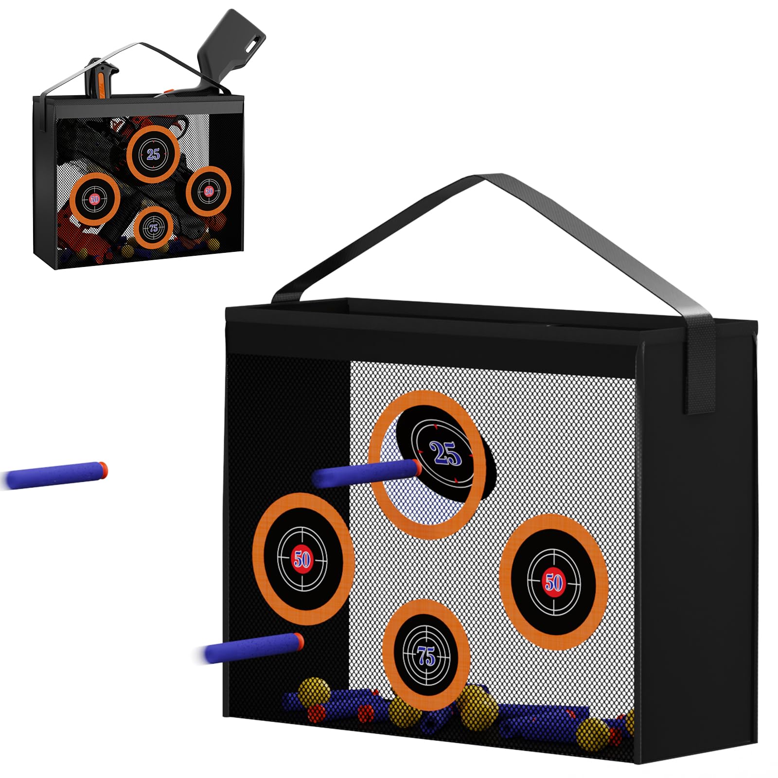Foam Blasters Portable Practice Target Bag Storage Carry Target Pouch for Nerf Guns N-Strike Elite/Mega/Rival Series
