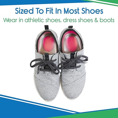 Miniatura 6 de ViveSole Taloneras de gel para dolor, fascitis plantar (par)  Almohadillas de silicona para alivio, espolones de talón, zapatos, tratamiento de