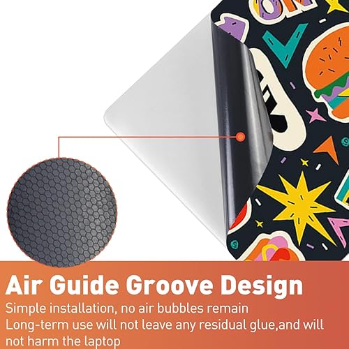 Miniatura 22 de Adhesivo para laptop de 12.1-15.6 pulgadas, calcomanía reutilizable universal de vinilo para laptop, protector de arte impermeable en color panal