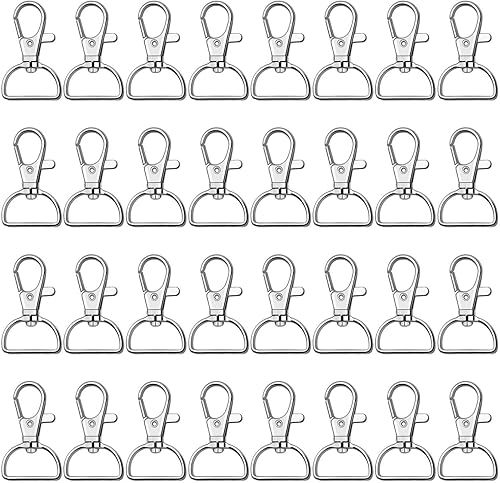 Miniatura 15 de anezus - 80 ganchos de clip para llavero, clip de anillo D para hacer llaves, fabricación de cordones, accesorios para bolso, manualidades