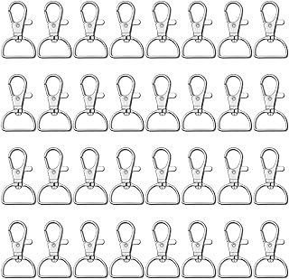 Key Chain Clip Hook, Anezus D Ring Clip Keychain Lanyard Swivel Snap Hooks Clip on Key Ring for Crafts and Purse Hardware (3/4 inch)