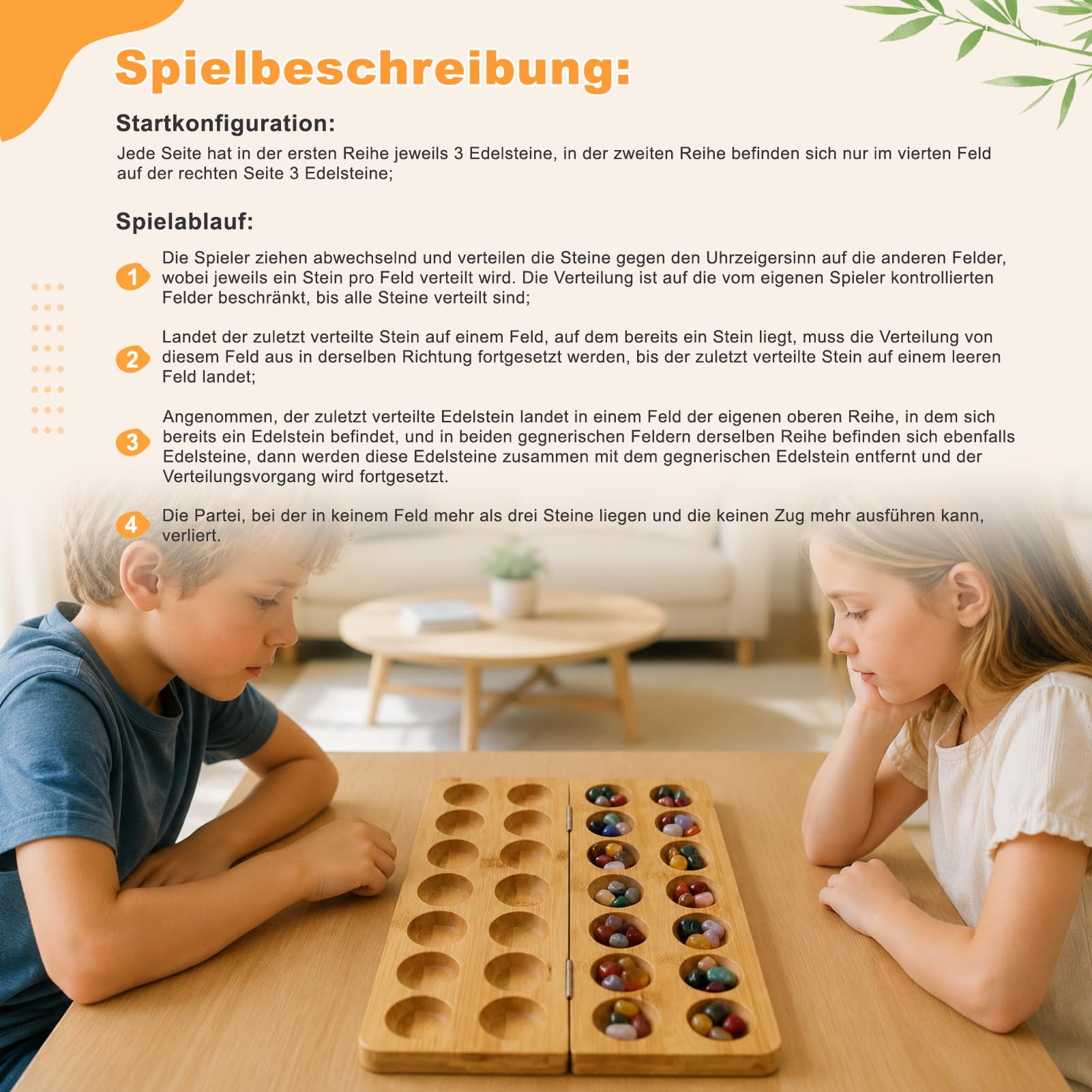 Steinchenspiel Holz mit Steinen, Klappbares Holzbrett, Edelsteinen Strategiespiele, Zweispieler Steinspiel für Familie Party Schule Reise, 65 Juwelen