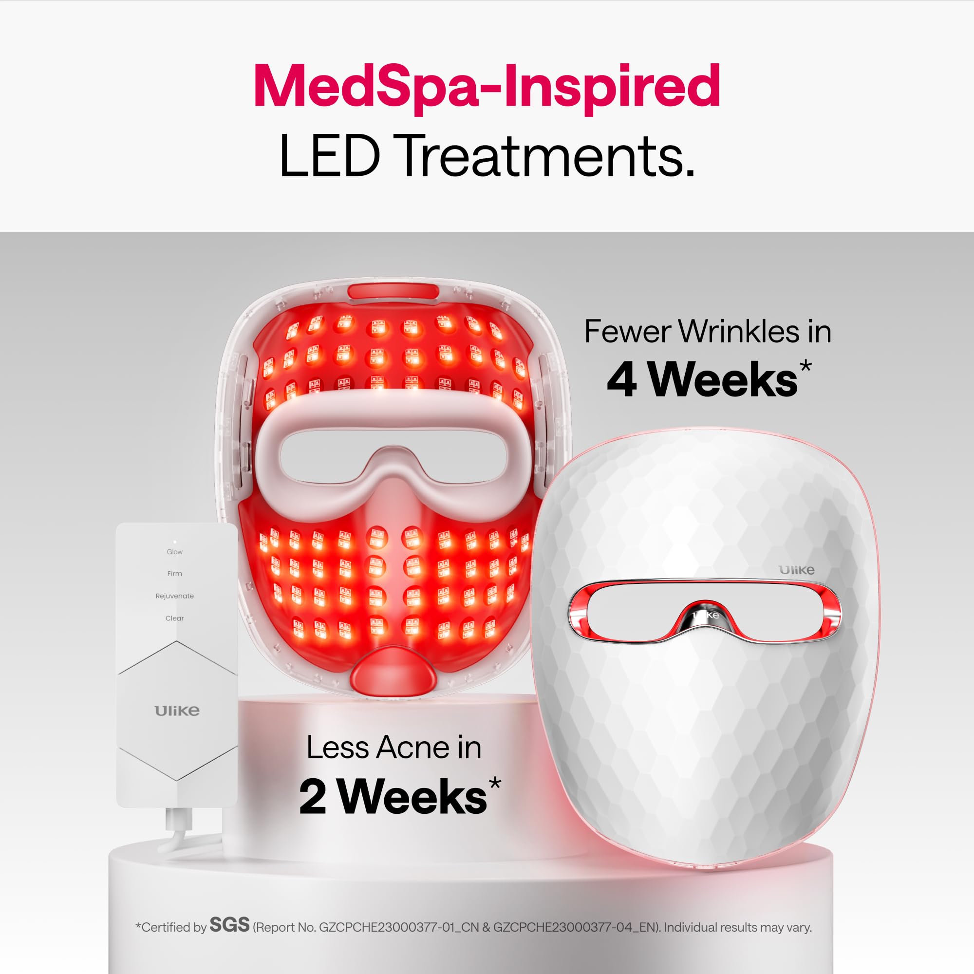 Ulike Red Light Therapy Mask for Face,360° full face coverage view 9