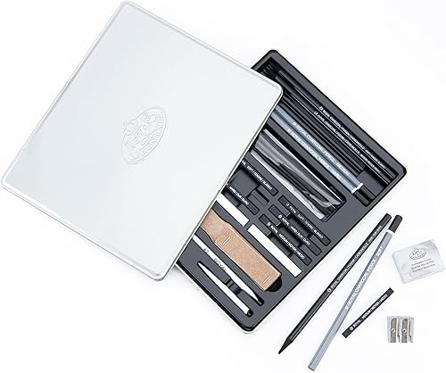 Miniatura 7 de Royal & Langnickel Essentials(TM) - Juego de arte de carbón medio con estaño