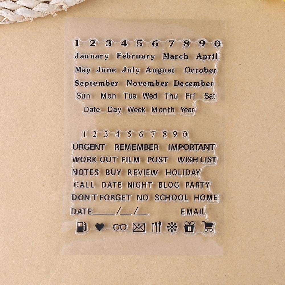 Siliconen Letter Stempels, Alfabet Nummers Transparante Stempel Brief Patroon Transparante Siliconen Afdichting voor DIY Plakboek Boekhouding Opmerking:(Y38-Engelse hoofdletters en kleine letters